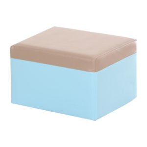 Pouf carre bicolore H23 x 35 x 30 cm